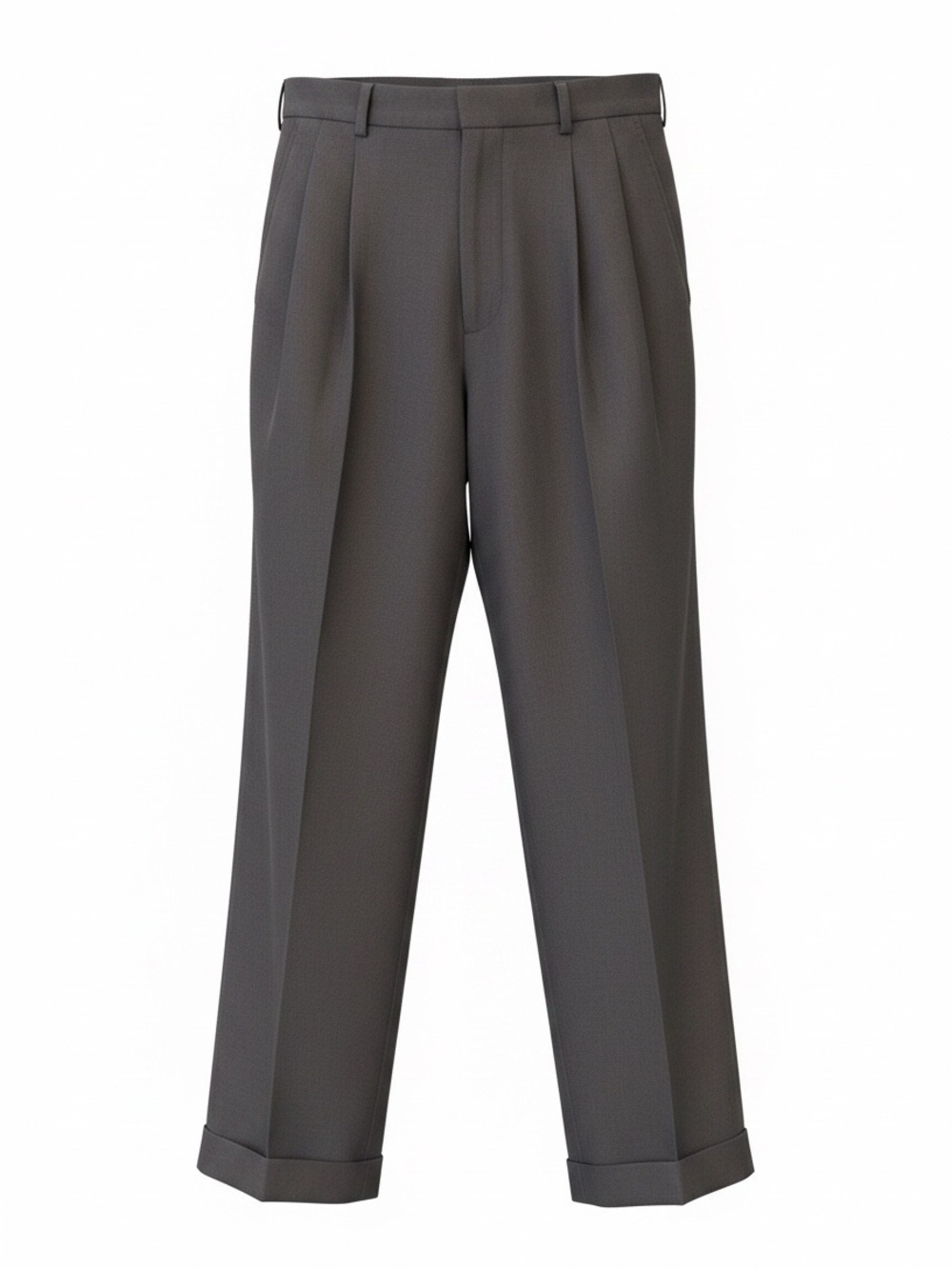 Van Heusen Men's Pleated Dress Pants - Charcoal Gray